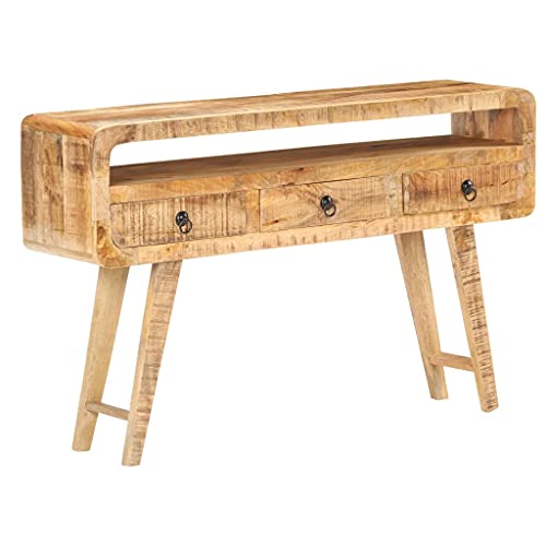 vidaXL Credenza 120x30x75 cm in Legno Massello di Mango Grezzo