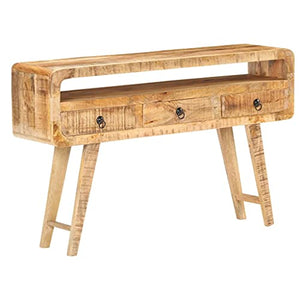 vidaXL Credenza 120x30x75 cm in Legno Massello di Mango Grezzo