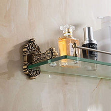 DKEE Mensola da Bagno in Vetro da Bagno Mensola da Bagno in Alluminio Multifunzione con Mensola da Bagno