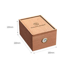 ShiSyan Cigar Box, Humidor, Legno di Cedro Legno Solido Cigar Box umidificazione Good Mood, Good Life (Colore: Brown)