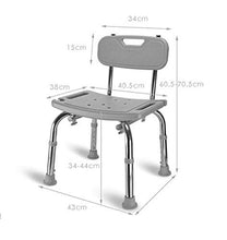 JTKDL Sedia da Doccia Sgabello da Doccia Regolabile in Altezza con Gambe Ad Angolo E Sedile da Bagno con Schienale