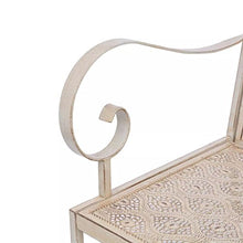 Shengtaieushop mobili da giardino Loveseat acciaio bianco esterno panche