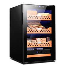 300 Cigar Humidor Termoelettrico Sigaro Raffreddamento Con Telaio In Acciaio Inox Cedro Spagnolo Legno Ripiano Regolabile Temperatura Umidità Display Umidità (Color : Black, Size : 45 * 53 * 73cm)