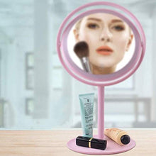 Hancoc Specchio Cosmetico for Il Trucco Illuminato A LED, Specchio con Touch Screen Dimmerabile, Specchio Illuminato Portatile for Viaggi, Bagno
