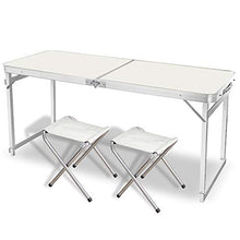 WNN-URG Regolabili Tavolo Pieghevole e 2 sedie, for Campeggio Esterna Tabella di Picnic a Buffet Wedding Cucina Colazione Bar Set Market Garden Partito dell'automobile Indoor URG