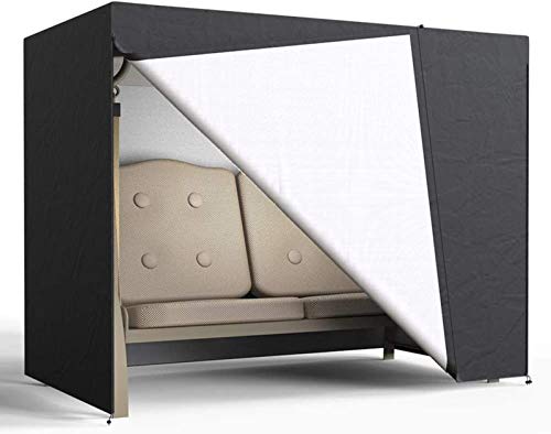 DIELUNY 2 posti Altalena Copertura Impermeabile Giardino Esterno Patio Altalena Amaca Copertura Parasole Copertura sedie a Sdraio Nero