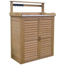 WMQ Capanno in Legno di Abete, armadietto Impermeabile per Attrezzi da Esterno per Giardino con Porta sul Retro