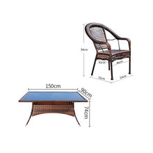 Tavolo in vimini in rattan mobili in patio e set sedia, Set di mobili da giardino in rattan tavola e sedie patio set mobili da giardino per famiglie all'aperto per giardino all'aperto a bordo piscina