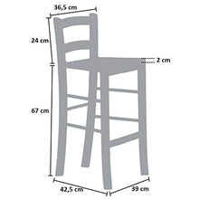 Ok Affarefatto Maddaloni Sedia Sgabello in Legno Massello H 67 Cm Grezzo da Verniciare Nuovo già Montato