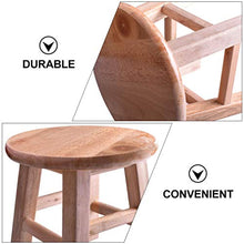 VICASKY Di Legno Sgabello Passo Piccolo Basso Piede Sgabello di bambù Rotondo Sgabello Rustico Mobili per La Casa per Il Bagno Doccia Bancone della Cucina (in Legno di Colore)