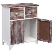 SKM Armadietto Marrone e Bianco 60x30x75 cm in Legno di Paulownia