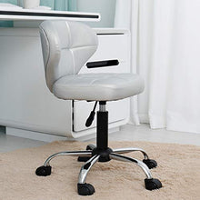 ZHJING Seggiola da Bar Sgabelli da Bar Beauty Chair Rotating Lift Bar Sedia con Ruote Home Executive Gas Lift Bar Sgabello con Schienale (Color : Silver)