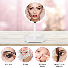 Haofy Specchio per il trucco Specchio per il trucco con luci, ingrandimento 10X, specchio per il trucco illuminato, doppia alimentazione, specchio per il trucco LED portatile