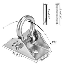 NACTECH Gancio per Soffitto in Acciaio Inossidabile Gancio a Parete con Rotazione di 180 °per Amaca Lampada a Sospensione Altalena Sacco da Boxe Yoga