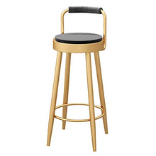 Sgabelli da bar, sedie da pranzo per il tempo libero, seggioloni da bar, cuscini in flanella, con schienali e poggiapiedi, non stanchi dopo essersi seduti/A / 65CM