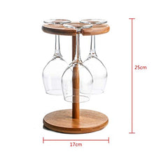 LXH-SH Cremagliera del Vino Nana salvaspazio Bamboo Calici Stendino, Rimovibile Wine Glass Gancio Display Stand for 3 Coppe di Vino 17x17x25cm scaffali Vino contatore