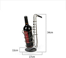 Cremagliera Del Vino Del Metallo Porta Bottiglie E Vetro Portabottiglie Per Vino- Decorazioni Per La Casa Mestieri, Può Contenere 1 Bottiglia Di Vino Rosso