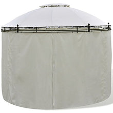 vidaXL 11 '12,7 cm patio rotonda in acciaio gazebo tenda Canopy W/tende Outdoor Sun Shelter