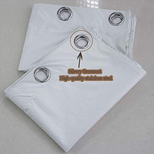 Topchances - Tenda oscurante per esterni, impermeabile, per giardino, patio, cortile, per porta, per interni ed esterni, con occhielli per porte scorrevoli, 2 pannelli (bianco, 137,2 x 274,3 cm)
