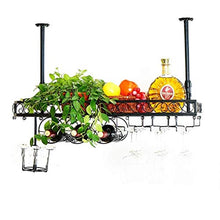 JXXDQ Cucina Organizzazione di Stoccaggio in Metallo Calici Rack |Soffitto Pendenti Montata Wine Bottle Holder |Rack Wine Glass Ferro Upside Down Calice (Size : 80×25cm)
