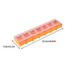 HEMOTON Mini Portapillole Organizer Settimanale per Pillole Scatola per Medicinali per La Cura della Salute per Viaggio di Una Settimana (Arancione)