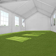 TecTake 403260 Gazebo da Giardino, 100% Impermeabile, Resistente ai Raggi UV, Quattro Elementi Laterali, 600x400x315cm, Bianco