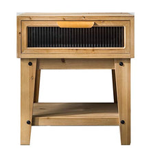 Comodino,Tavolino Laterale Supporto Notturno in Legno Massello Quadrato, Stoccaggio Multifunzione Comodino da Letto Comodino da Letto Comodino Cabinet Americano Stile Paese per La Casa