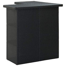 vidaXL Set da Bar da Giardino 4 pz con Cuscini in Polyrattan Nero