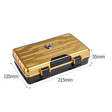 Minmin Cigar Box Small Luxury Car lega di alluminio portatile ad alta tenuta Cigar Box Humidor, 215x135x55mm accessori del sigaro (Size : 215x135x55mm)