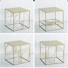 N/Z Home Equipment Flower Stand Ins Bed Table Wrought Iron Side Simple Modern Flower Stand Coffee Table Nordic Sofa Side Cabinet Corner Small Square Table Side Table Flower Stand 45X45X45cm