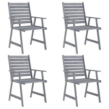 vidaXL Set Pranzo da Giardino 5 pz in Legno Massello di Acacia Grigio