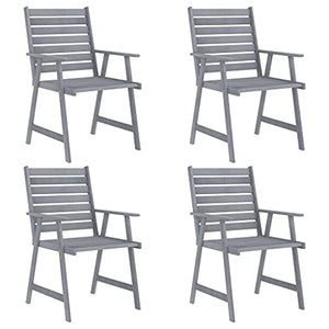 vidaXL Set Pranzo da Giardino 5 pz in Legno Massello di Acacia Grigio