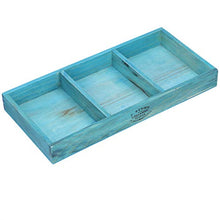 Duokon Portaoggetti in Legno retrò Portaoggetti Rettangolare da scrivania a 3 Scomparti Vassoio portaoggetti in Legno Organizer
