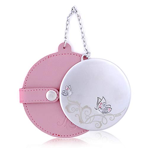 Xu Yuan Jia-Shop Specchi da Trucco Custodia per Il Trasporto Specchio per Il Trucco di Bellezza con specchietto retrovisore a Specchio Rotondo in Pelle Specchio da Tavolo