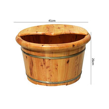 NUBAOgy Cedro Adulto Inzuppato Piede Barile Pediluvio in Legno del Bacino del Piede Ciotola di Pedicure Massaggio Termale Casa Assistenza Sanitaria Regali 26 Cm