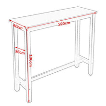 WOLTU Set Mobili da Bar Tavolo con 2 Sgabelli Alti Arredo per Cucina in Acciaio Legno BT17sz+BH130sz-2