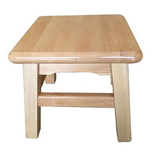 Sgabello in legno massello (2 pezzi), sgabello basso quadrato Sgabello per cambio scarpe, non facile da deformare, adatto per cucina, bagno, giardino, con spesso tappetino antiscivolo/A / 30x3