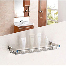 JIAGU Bagno Cucina Scaffale da Bagno Durevole con Binario, Bagno a Parete in Acciaio Inossidabile con Carrello da Bagno for Doccia (Color : White, Size : 40cm)