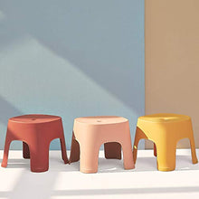 Sgabello x4, sgabello basso in plastica spessa, poggiapiedi (adulto e bambino), resistente all'usura, adatto per cucina, bagno, esterno, con tappetino antiscivolo/rosso / 26x23x24cm