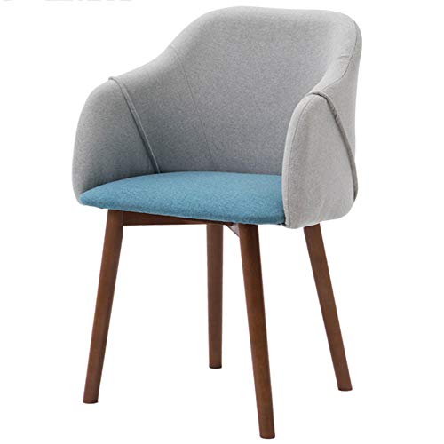JDBDYA Poltroncina Sedie da Pranzo Sedia da Cucina Sedia da Soggiorno Sedia Imbottita con braccioli, Design retrò, Seduta Imbottita, Legno Massiccio, Soggiorno, Sala da Pranzo, Hotel, Cucina,C