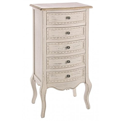 BIZZOTTO Clarisse Cassettiera 5C, Legno, Beige, 48x35x100 cm