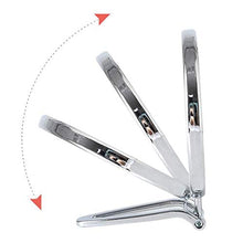 Skysep Specchio su Due Lati,Ingrandimento 1X/2X,Specchio Pieghevole per Il Trucco con Supporto Portatile,Palmare Specchio-Specchio per Il Trucco da Tavolo/Specchio da Viaggio