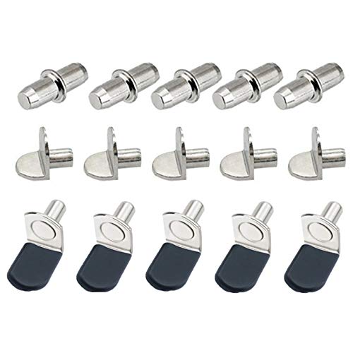 Nuluxi Argento Perni di Supporto per Mensola Armadio Perni di Supporto per Ripiani Perni di Supporto in Metallo per Ripiani Usarli per Armadi Librerie Vetrine Mobili e Dispensa Scaffalature (60 Pezzi)