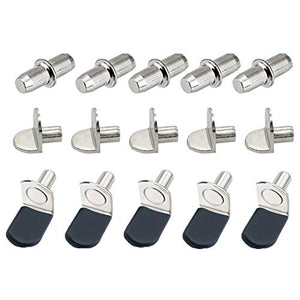 Nuluxi Argento Perni di Supporto per Mensola Armadio Perni di Supporto per Ripiani Perni di Supporto in Metallo per Ripiani Usarli per Armadi Librerie Vetrine Mobili e Dispensa Scaffalature (60 Pezzi)