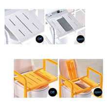 AGWa Bagno Sgabelli Strumento medico - Montaggio libero/doccia Sgabello Panchina/Con Anti-Slip gomma Consigli/per la sicurezza e la stabilità,bianca