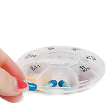 Forbestest Portable Pillola plastica Holder Storage Box settimanale 7-Days Rotonda Vitamine Organizzatore Medicine Dispenser