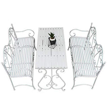 Sedile Per Terrazza All'aperto da Giardino Con Panchina da Giardino, Panchina In Metallo Durevole,Semplice Combinazione di Tavolo da Balcone E Sedia da Caffetteria,Per Veranda /Panchina D'ingresso