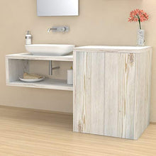 Ve.Ca. Mobile bagno coprilavatrice Stoccolma con ante, in legno, mensola lavabo + copri lavatrice/asciugatrice + lavabo, diversi colori, lavanderia bagno (Shabby chic)