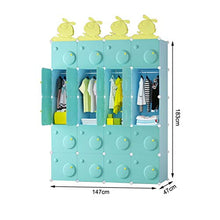 Guardaroba Bambini Semplice Panno di plastica Assemblea Armadio Economico Semplice Letto Moderna Armadio XINYALAMP (Color : B)