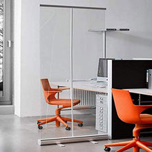 KMILE Fresanding Sneeze Guard Guard Floor Standing Wide Roll Up Sneezé Screen Sneeze Guard Guardia per Contatore Clear Film Scudo Protettivo per caffè, Negozi al Dettaglio, cassiere, Receptionist